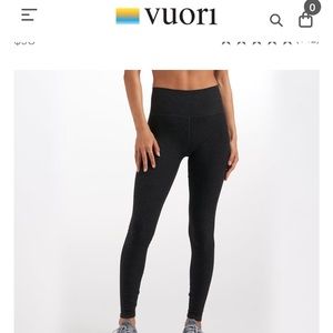 NWT Vuori Clean Elevation leggings in black heather